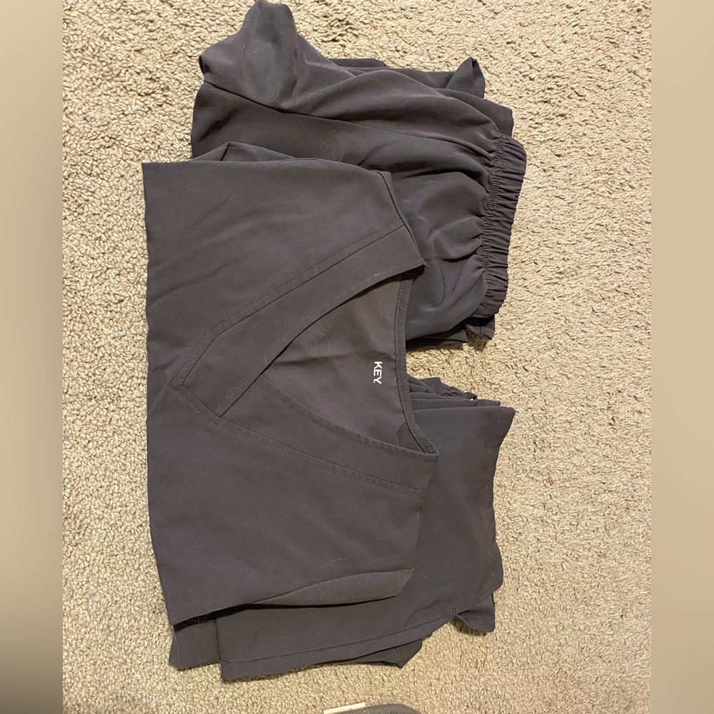 Grey Scrubs- 2 pants with 1 top